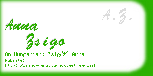 anna zsigo business card